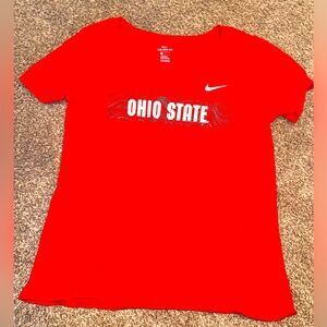 Red Ohio State Nike Women's scoop neck tshirt size large